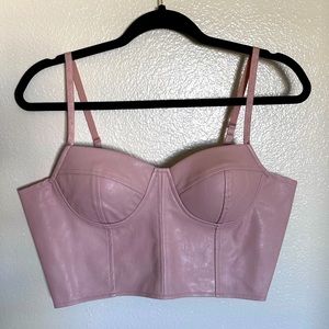 Pink Bustier Crop Top